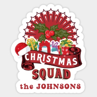 Christmas Family Squad  the Johnsons Sticker